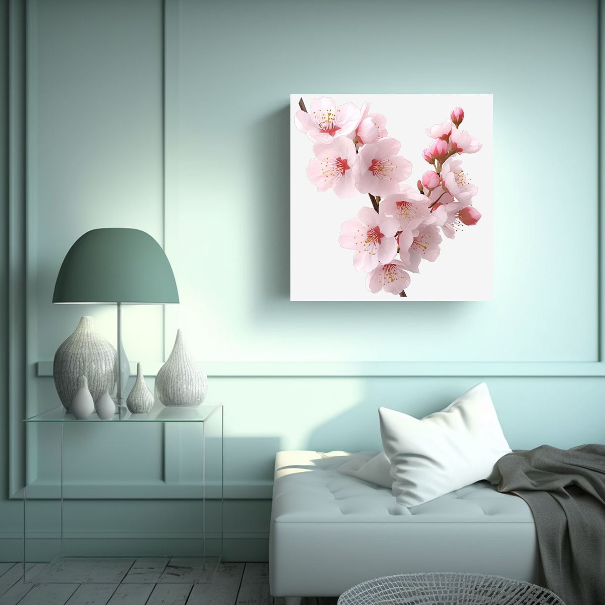 GENERICO - Clipart Realista De Flor De Cerezo En Canva 70x70 Cm