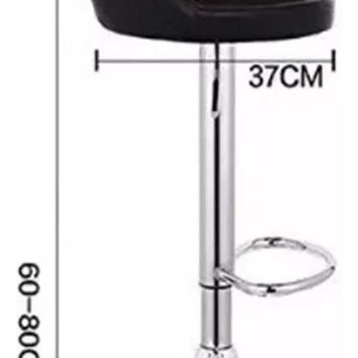 IMPORTCLICK - Taburete Silla Piso Bar 80 CM Negro IMPORTCLICK