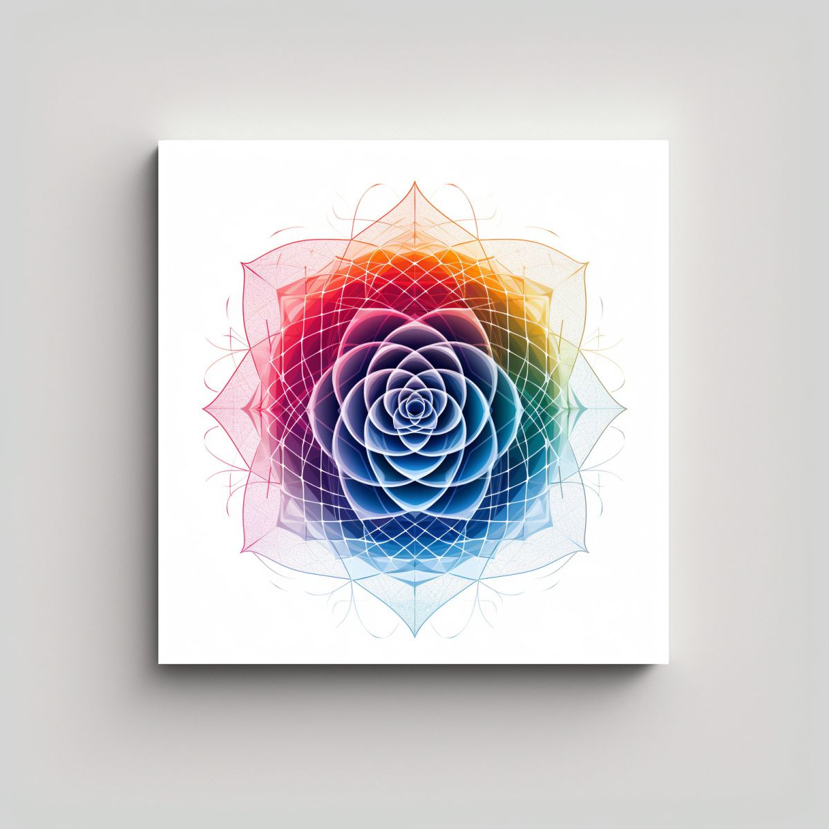 GENERICO - Diseño Artístico De Época: Logo De Rosa 80x80 Cm