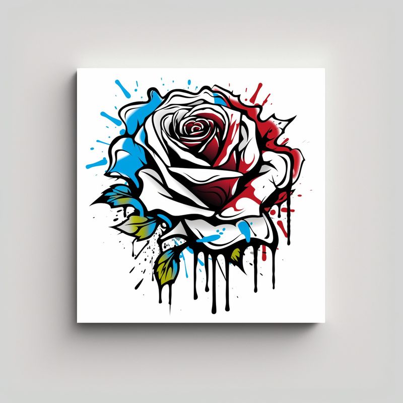 GENERICO - Cuadro Decorativo Espacio Intenso De Graffiti Y 80x80 Cm
