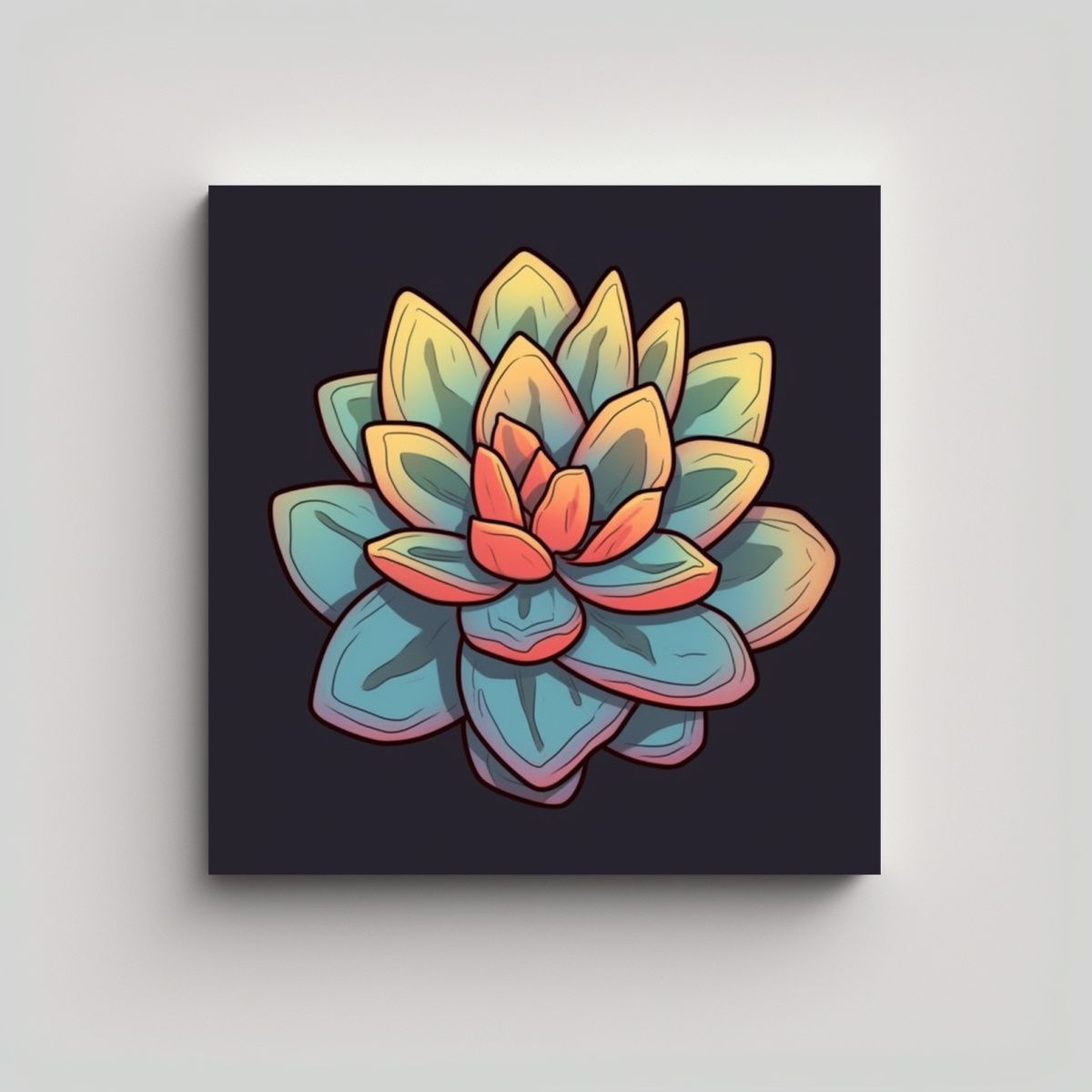 GENERICO - Cuadro De Baño Intenso Con Logo Florido De 90x90 Cm