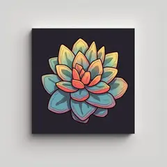 GENERICO - Cuadro De Baño Intenso Con Logo Florido De 90x90 Cm