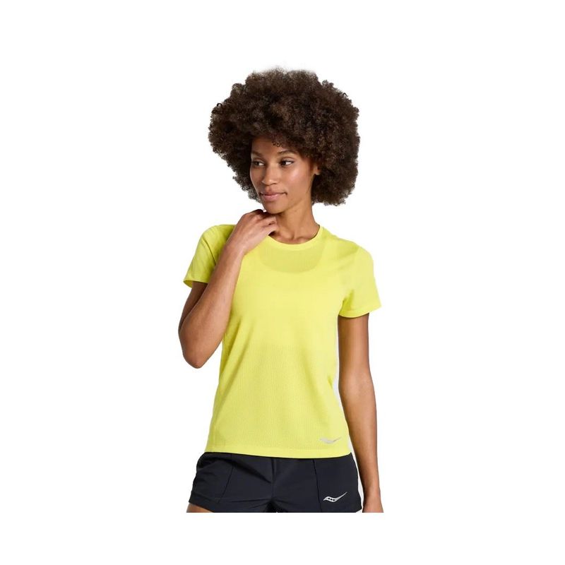 SAUCONY - Polera Saucony Stopwatch Mujer Graphic Citron