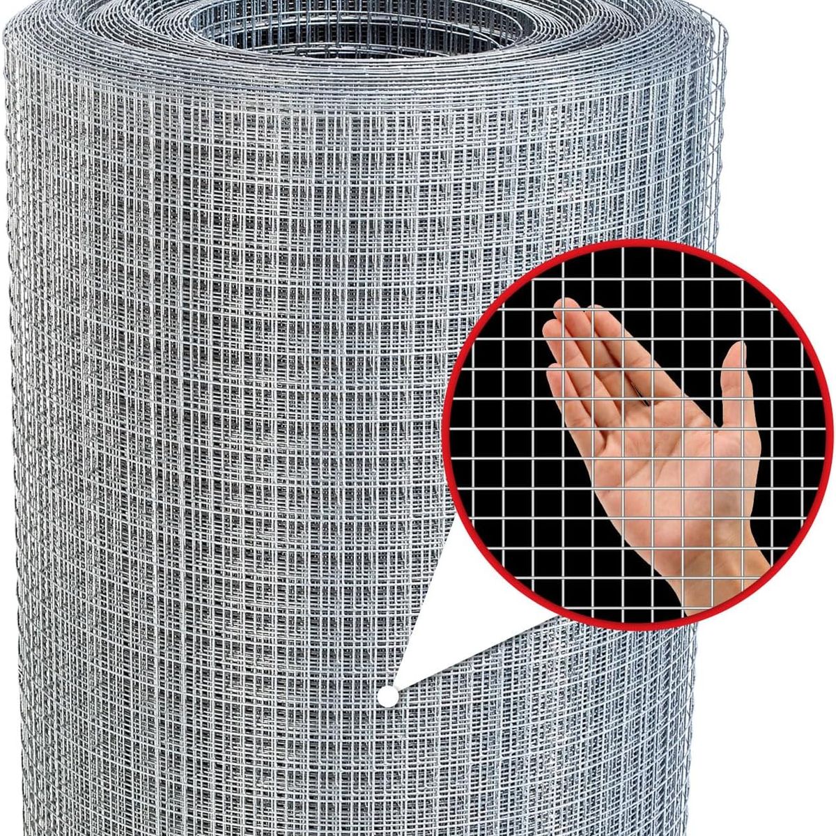 KUANGYE - Malla Soldada Galvanizada 90cm Alto X 10mts Largo