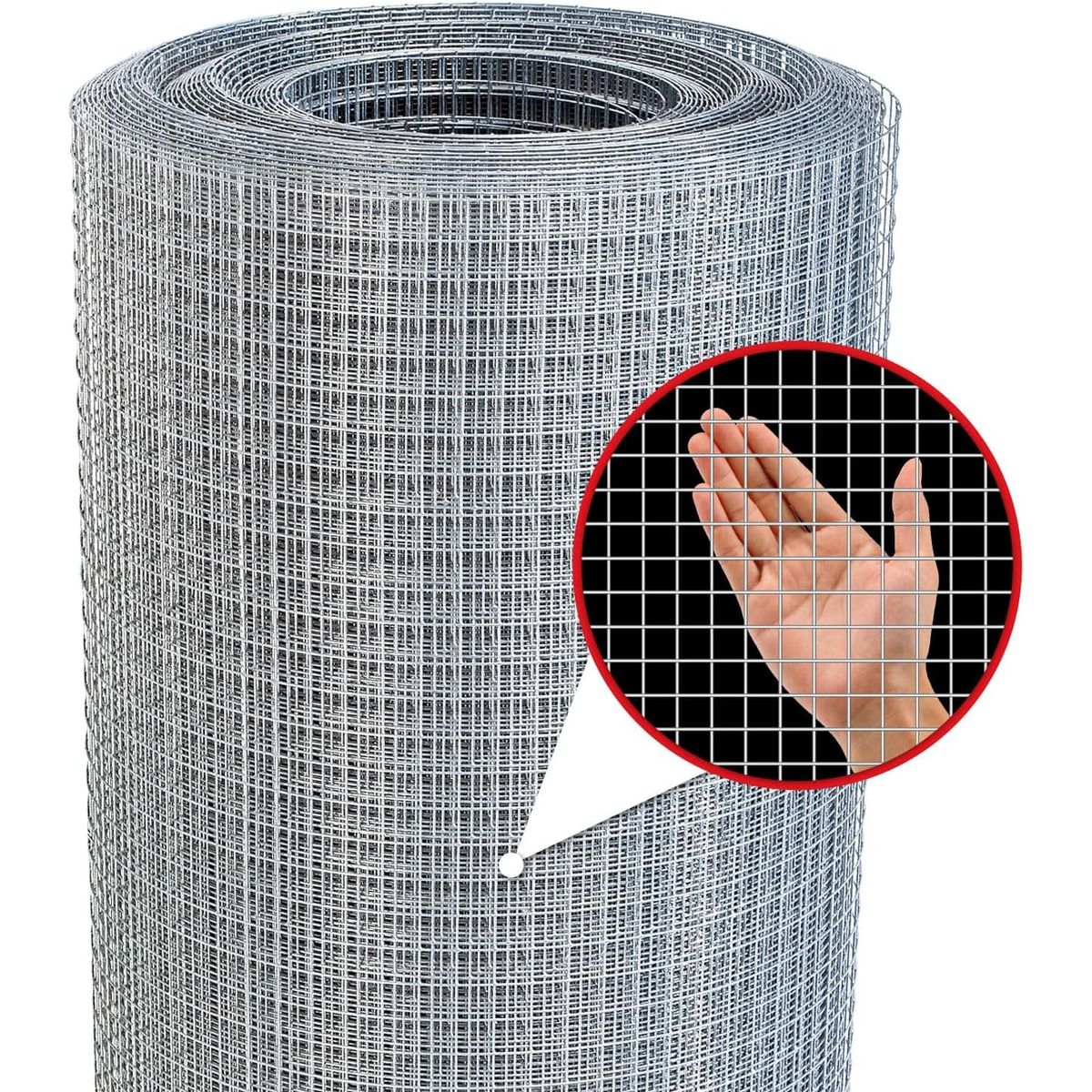 KUANGYE - Malla Soldada Galvanizada 90cm Alto X 10mts Largo