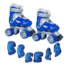 GENERICO - Patin 4 Rueda Niña/o + Set Proteccion XS 25-28