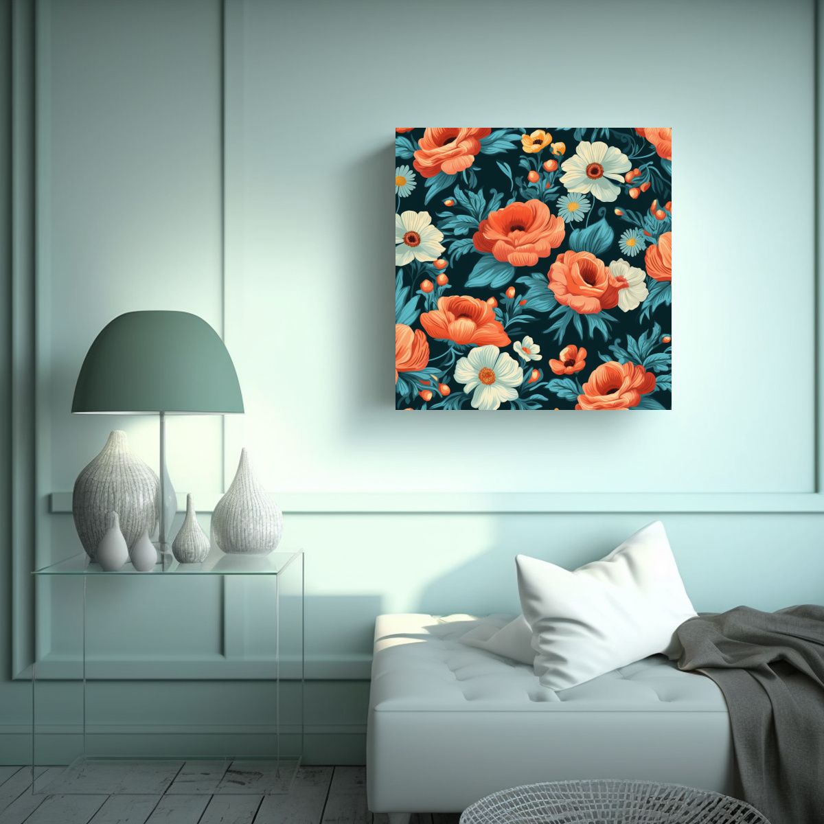 GENERICO - Cuadro Decorativo Moderno Y Refinado Con Patrón 80x80 Cm