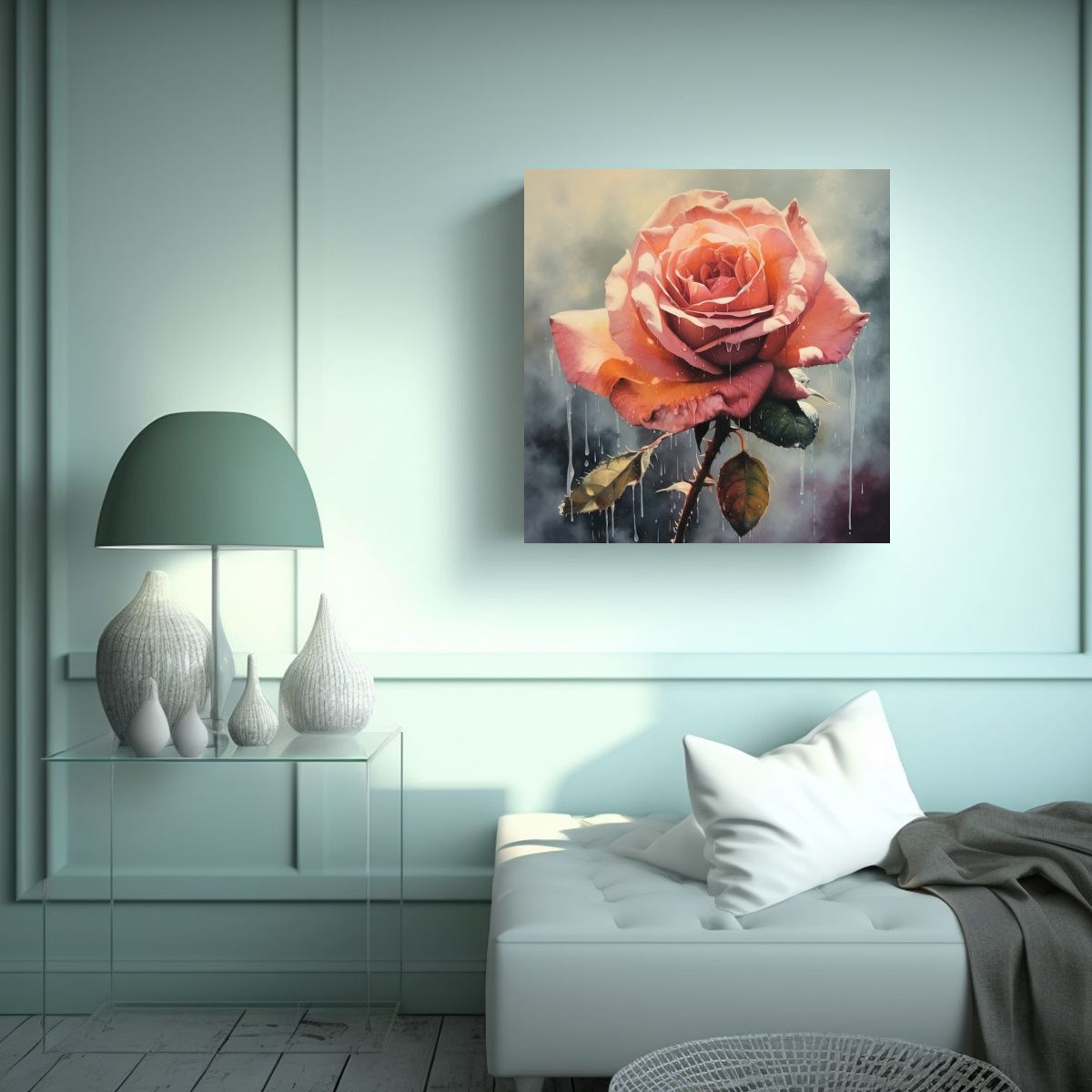 GENERICO - Escenario Cálido: Cuadro Decorativo De Arte De 30x30 Cm