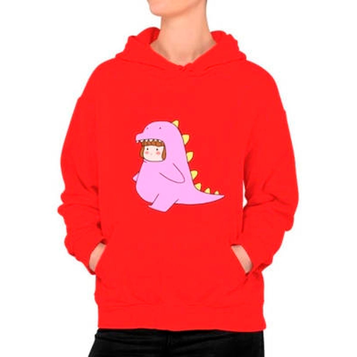 GENERICO - Poleron Dinosaurio 001 Cute Kawai Mujer