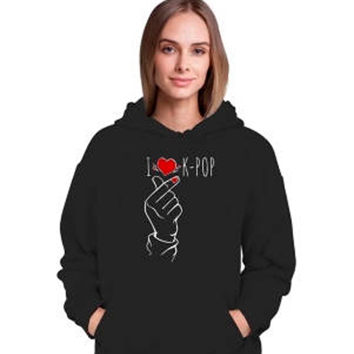 GENERICO - Poleron  Dedos Corazon Kpop Moda Mujer