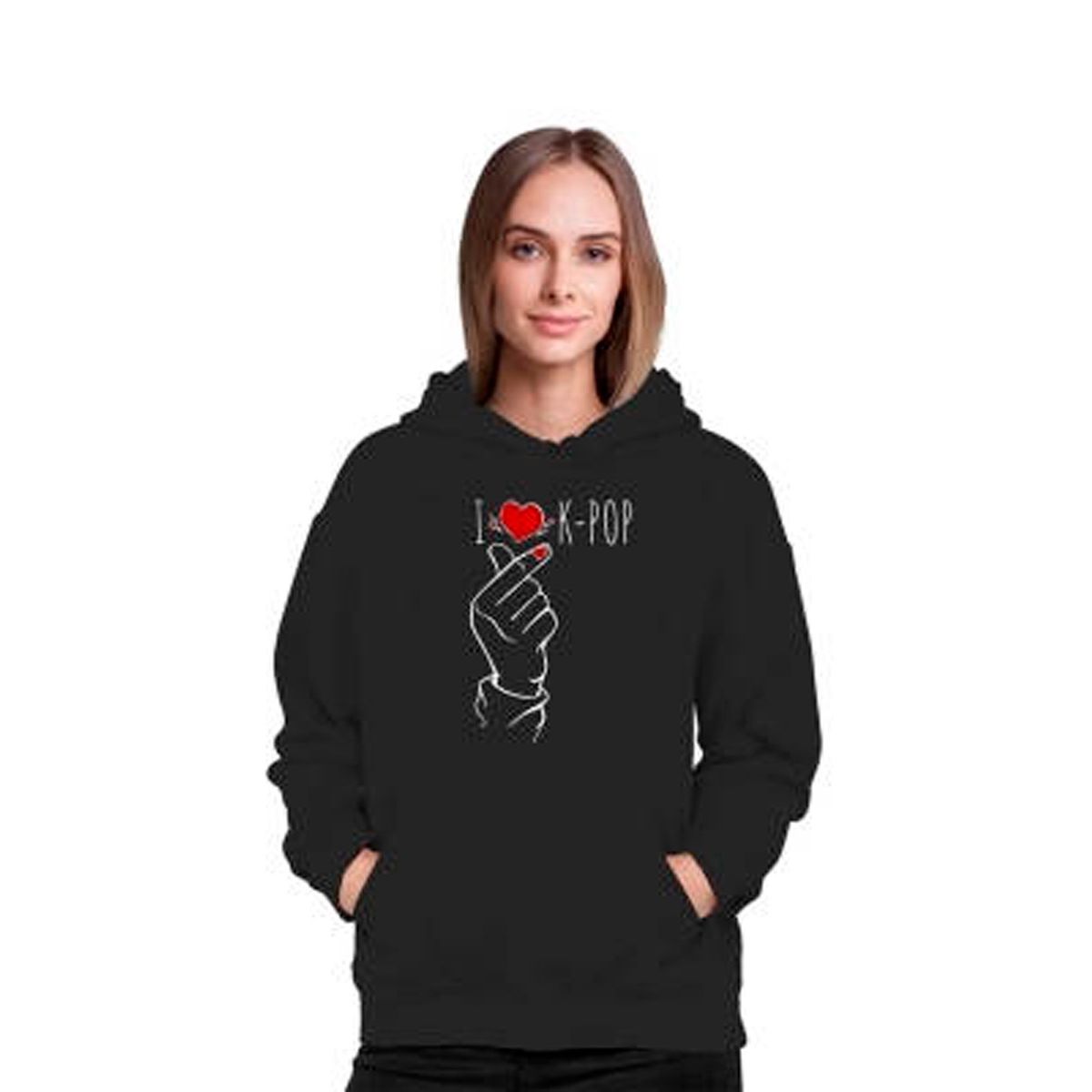 GENERICO - Poleron  Dedos Corazon Kpop Moda Mujer
