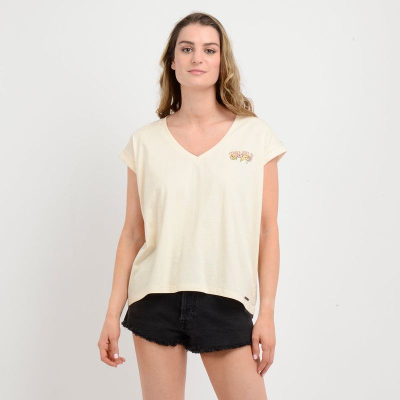O'NEILL - POLERA MANGA CORTA SUGAR T-SHIRT  BEIGE CLARO