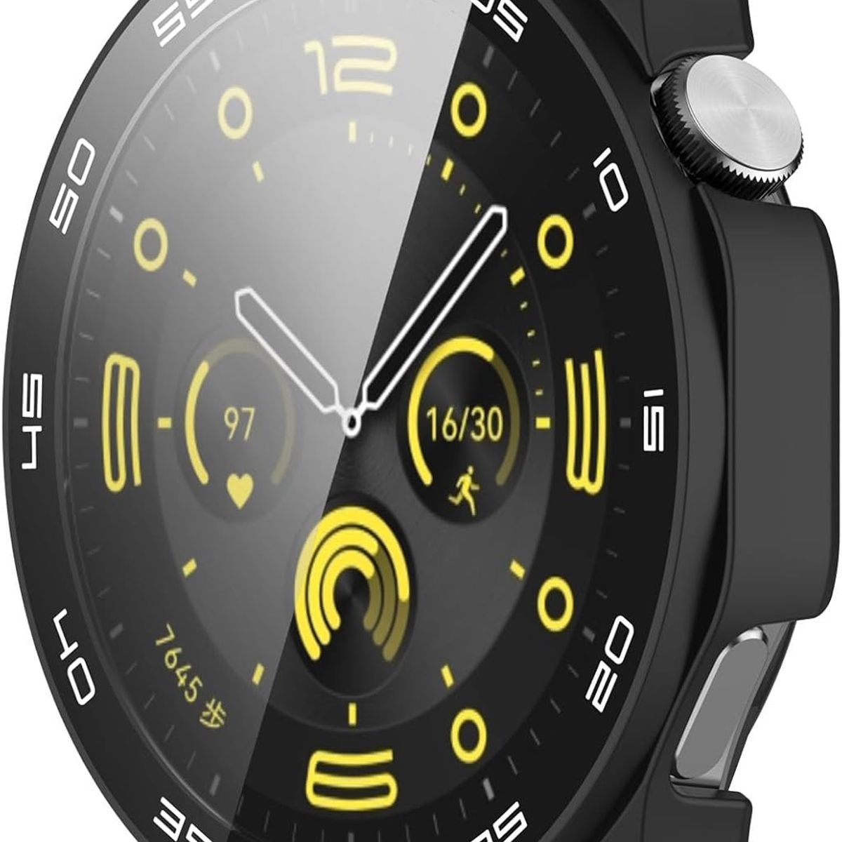 BANANA TIENDA - Protector Con Vidrio Compatible con Huawei Watch Gt4 46mm Negro