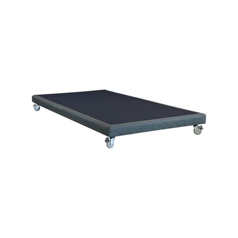 BLOCCARE - Base de Cama 1 Plaza L190 Ruedas pyton.Refuerzo Colchon V.Elastico
