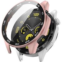 Protector Con Vidrio Para Huawei Watch Gt4 46mm Rosado