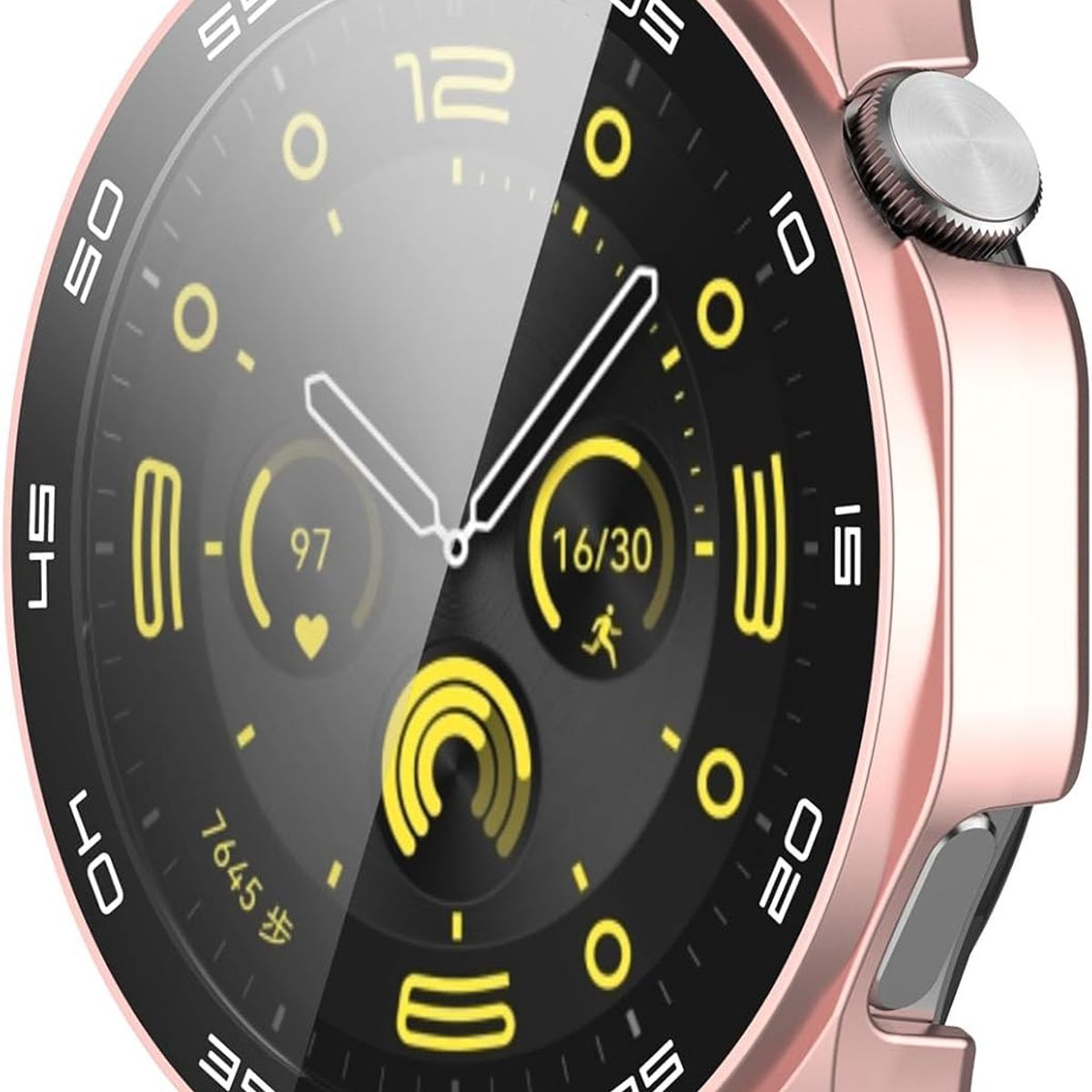 BANANA TIENDA - Protector Con Vidrio Compatible con  Huawei Watch Gt4 46mm Rosado
