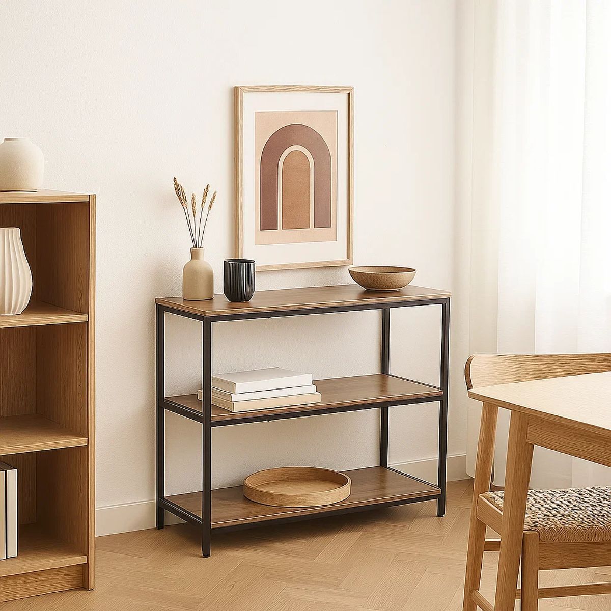 KLIK - Arrimo tres niveles madera grisácea