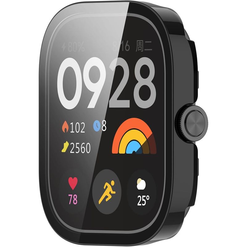 GENERICO - Protector Carcasa Con Vidrio Para Xiaomi Redmi Watch 4 Negro