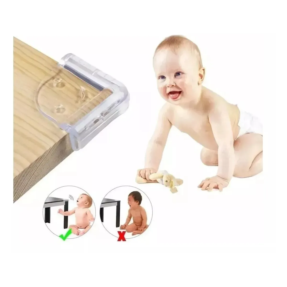 GENERICO - Set 12 Esquineros Protección Bebé Mesas Muebles Seguridad