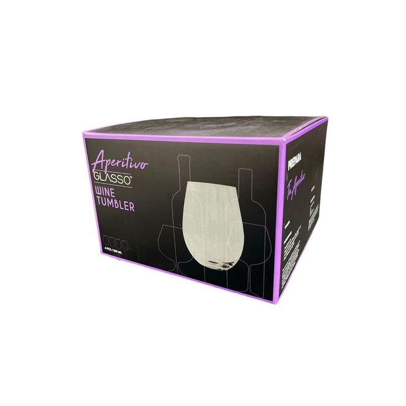 GLASSO - Set 4 Vasos Glasso Aperitivo 550ml TUMBLER