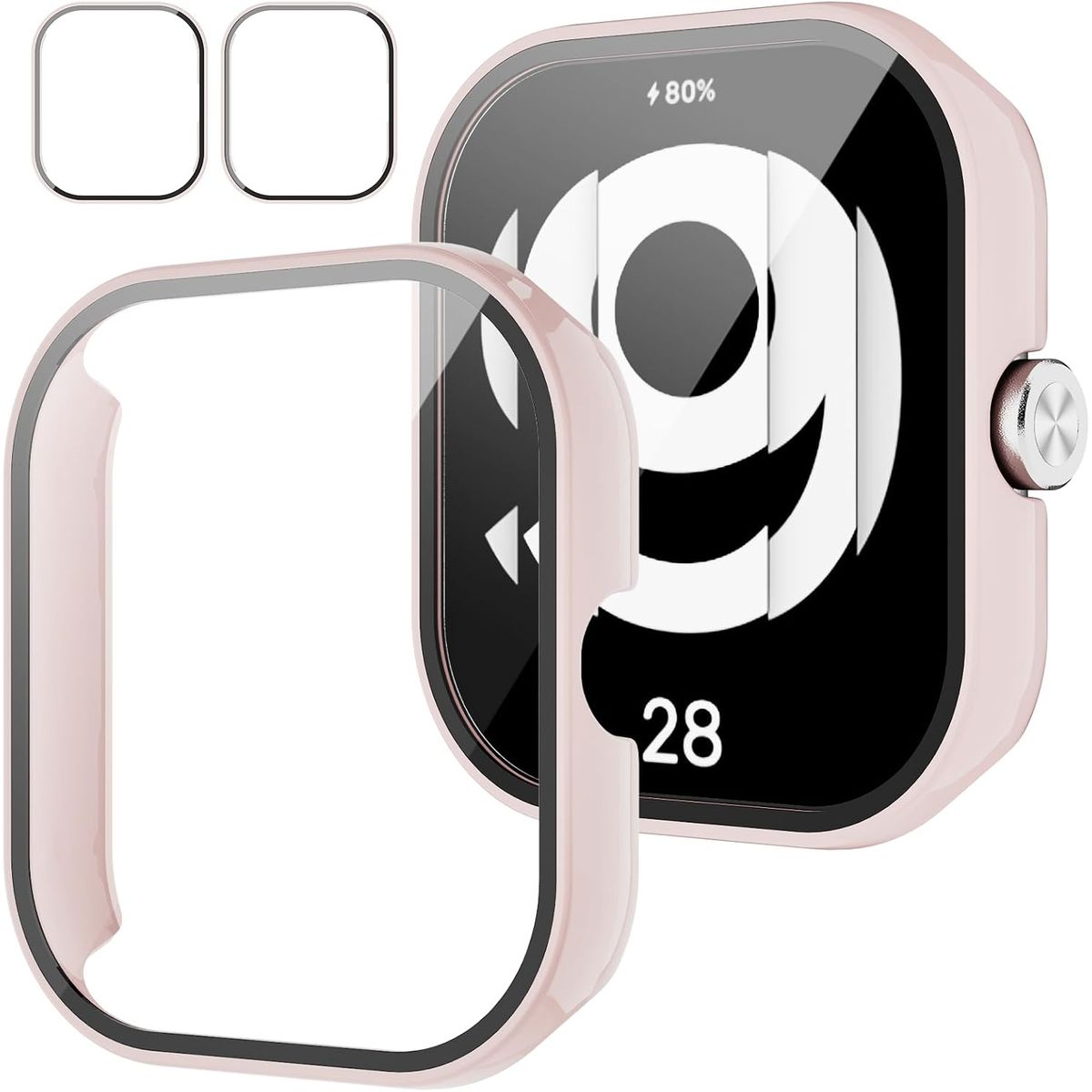 GENERICO - Protector Carcasa Con Vidrio Para Xiaomi Redmi Watch 4 Rosado