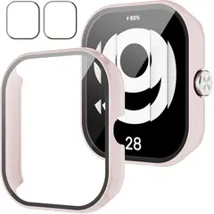 GENERICO - Protector Carcasa Con Vidrio Para Xiaomi Redmi Watch 4 Rosado