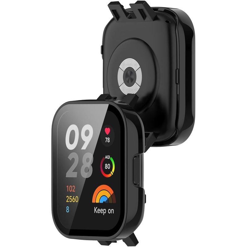 GENERICO - Protector Carcasa Vidrio Para Redmi Watch 3 Active Negro