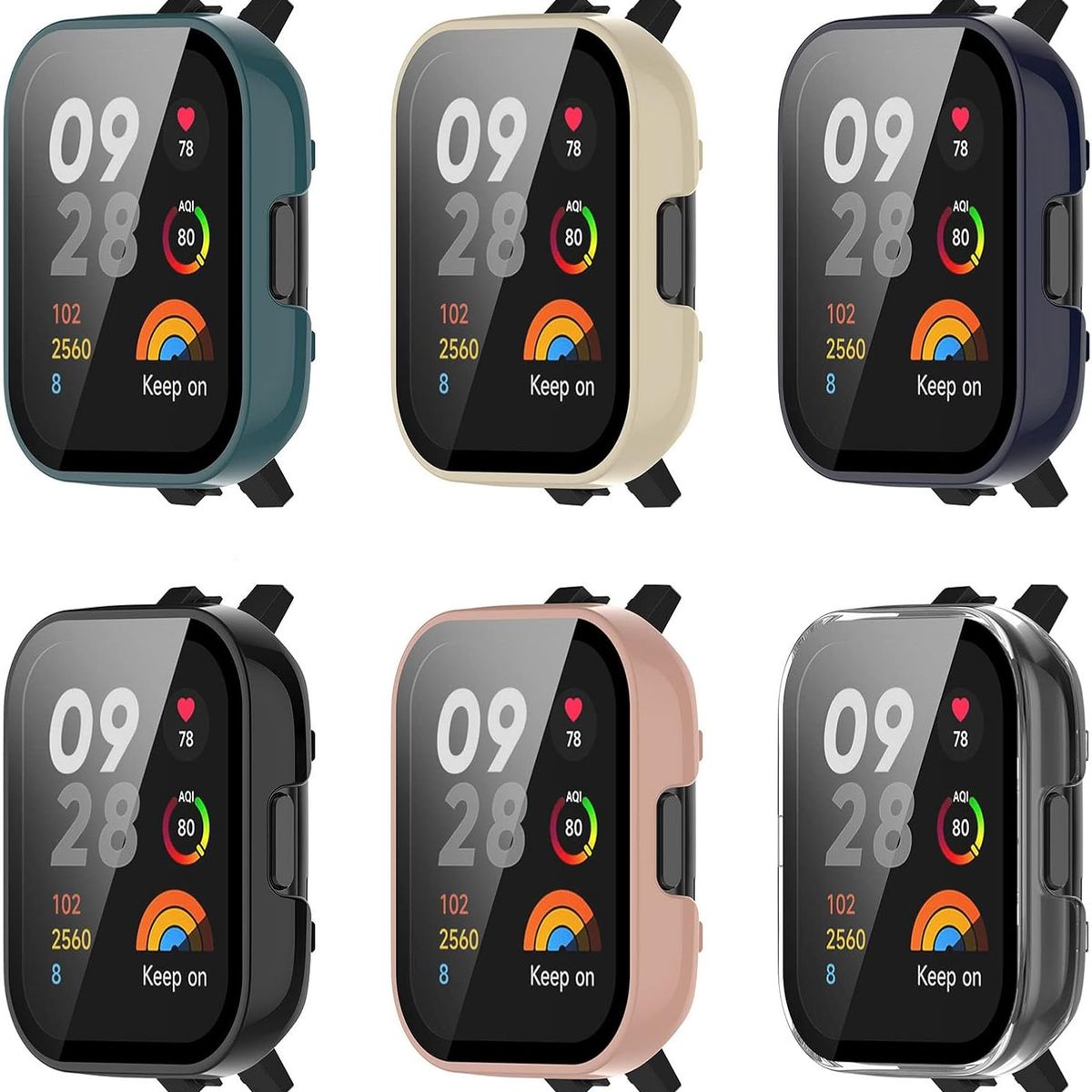 GENERICO - Protector Carcasa Vidrio Para Redmi Watch 3 Active Rosado