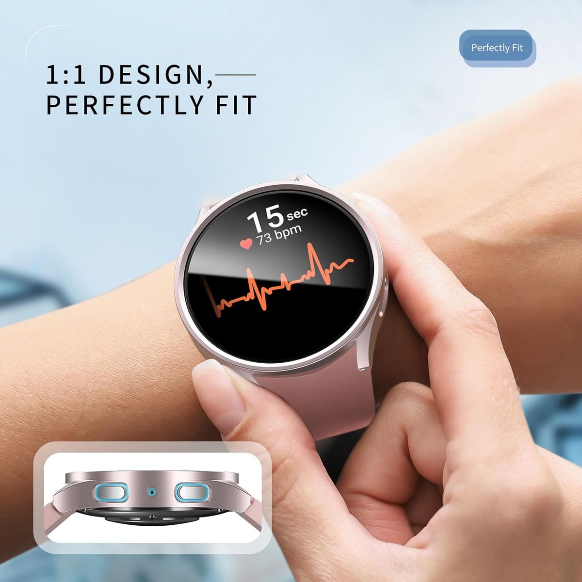 GENERICO - Protector Carcasa Glass Galaxy Watch 7 44mm Transparente