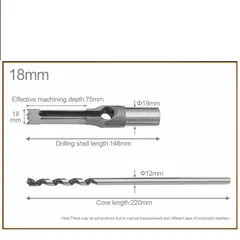 GENERICO - Broca Para Agujeros Cuadrados Hss 18mm