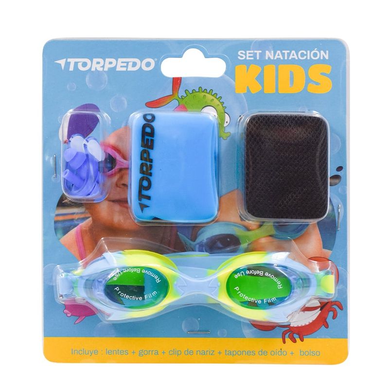 TORPEDO - Set de natación infantil Torpedo azul