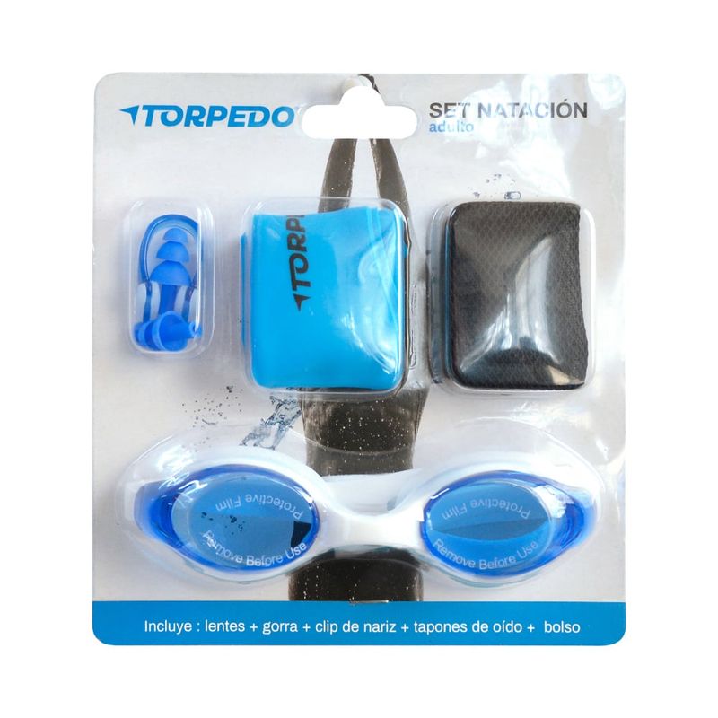 TORPEDO - Set de natación adulto Torpedo azul