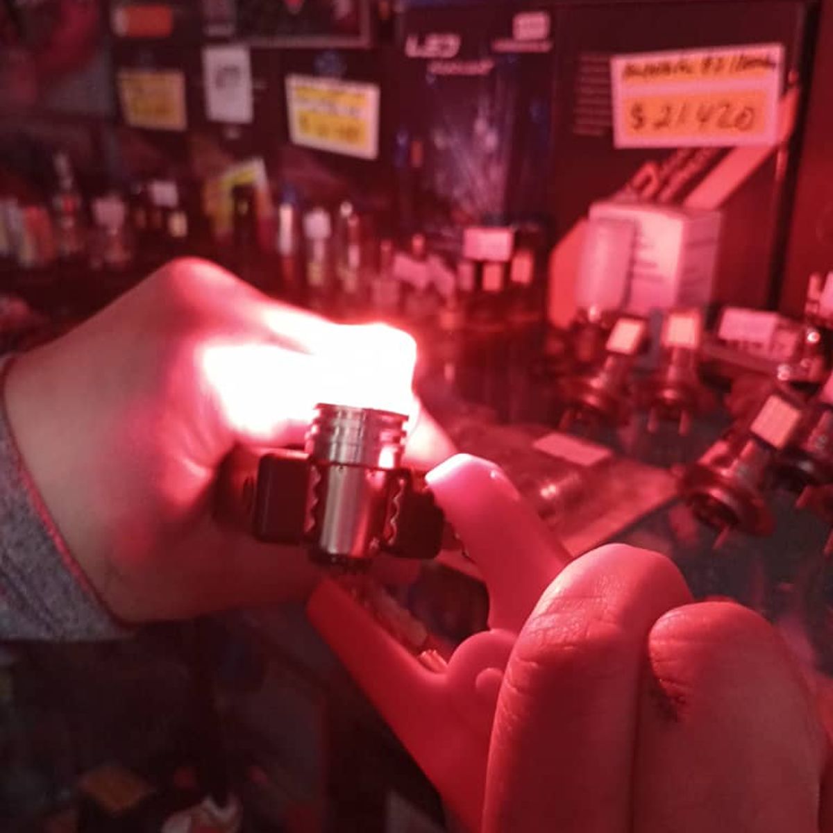 GENERICO - Par Ampolletas Led doble contacto estroboscopica roja