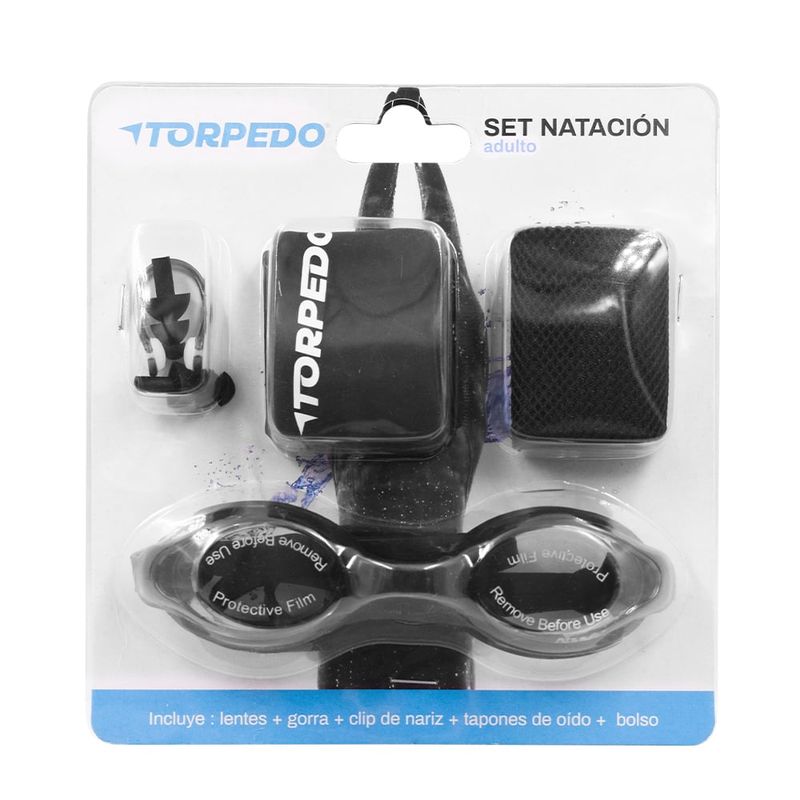 TORPEDO - Set de natación adulto Torpedo negro