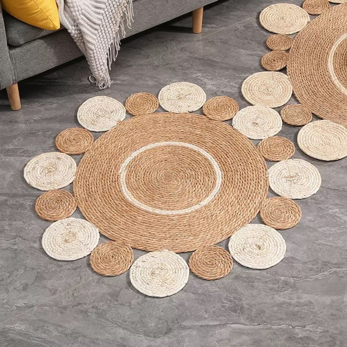 GENERICO - Alfombra Yute Redonda 120x120cm