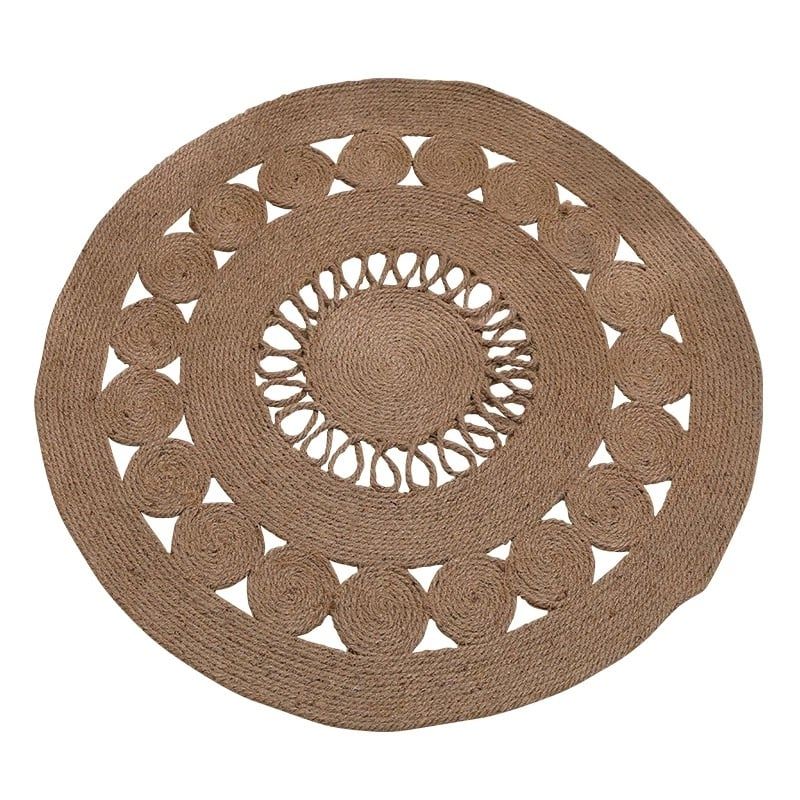 GENERICO - Alfombra Yute Redonda 80x80cm