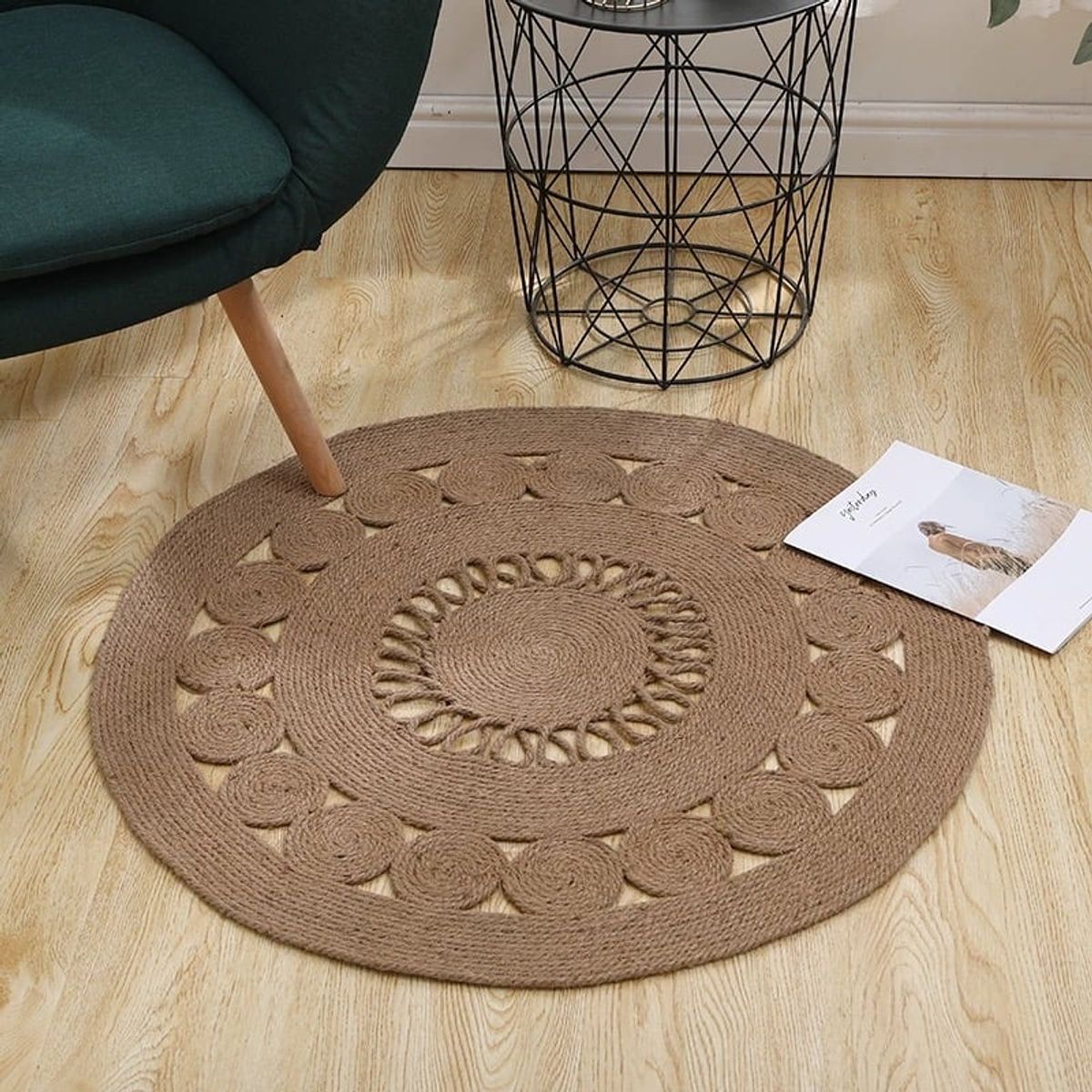 GENERICO - Alfombra Yute Redonda 100x100cm