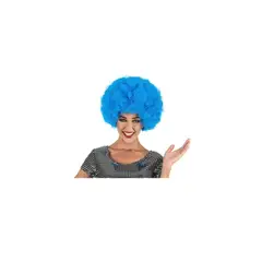 GENERICO - Peluca Afro Color Celeste