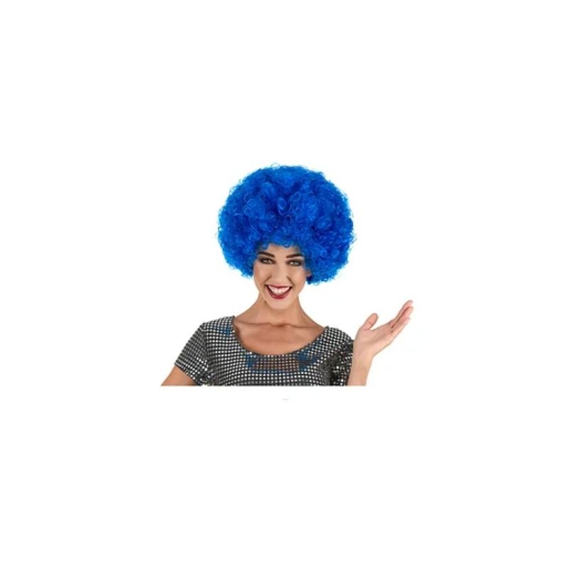 GENERICO - Peluca Afro Color Azul