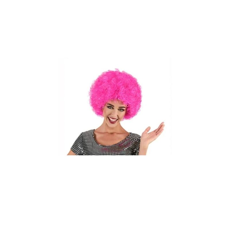 GENERICO - Peluca Afro Color Fucsia