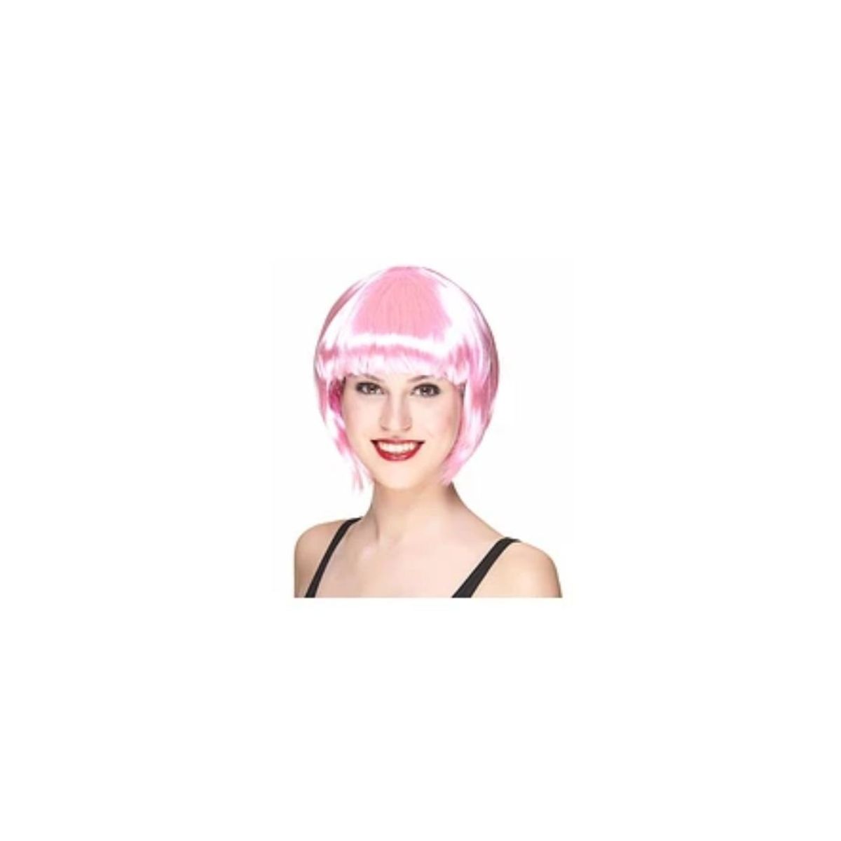 GENERICO - Peluca Corta Color Rosa