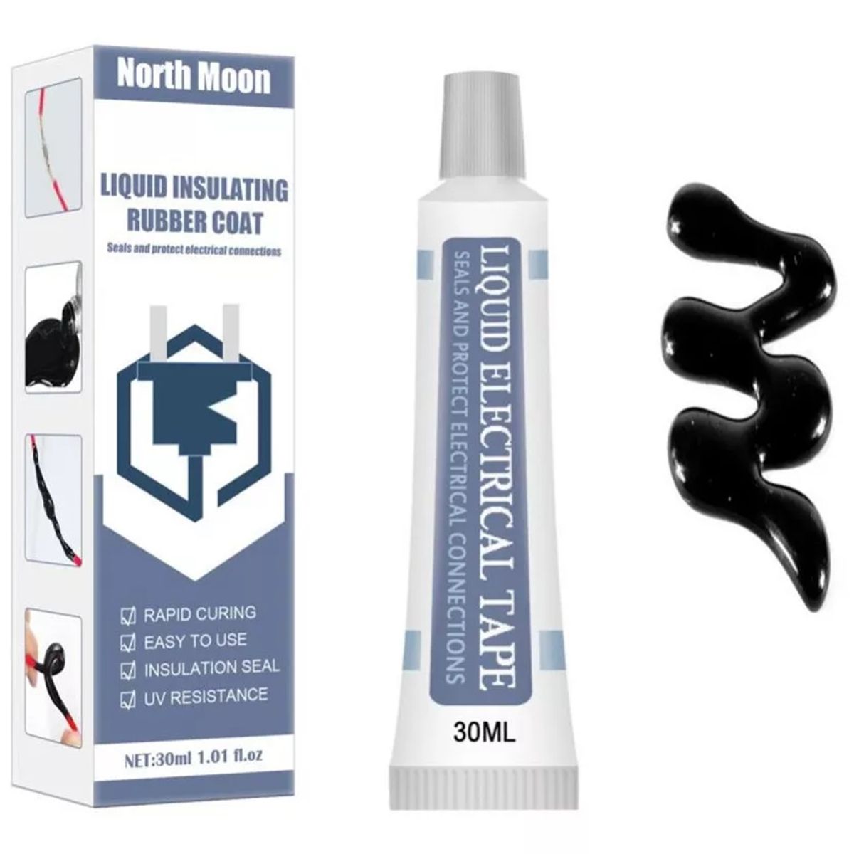 GENERICO - Huincha Aisladora Liquida 50 ml Secado Rápido Negra