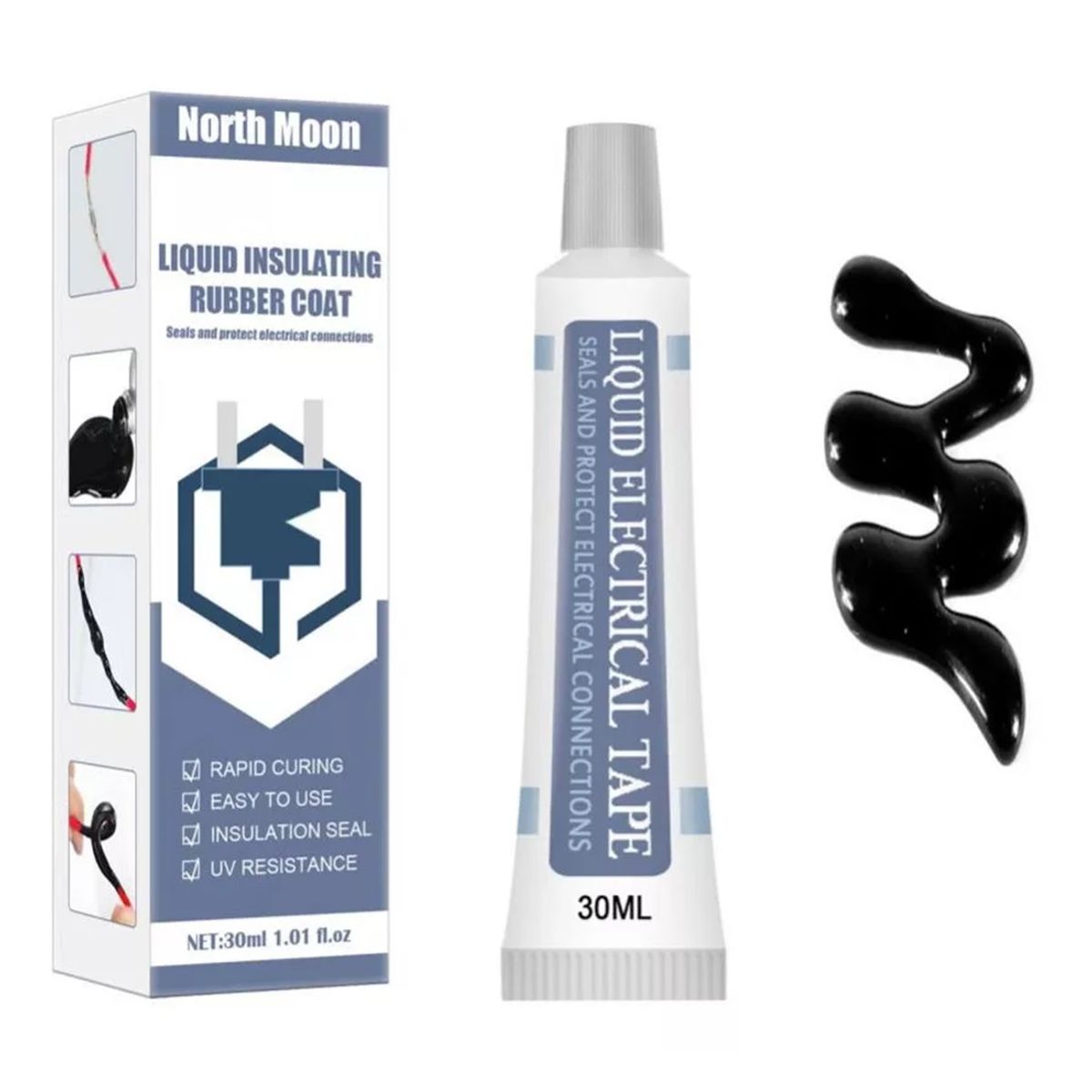 GENERICO - Huincha Aisladora Liquida 50 ml Secado Rápido Negra