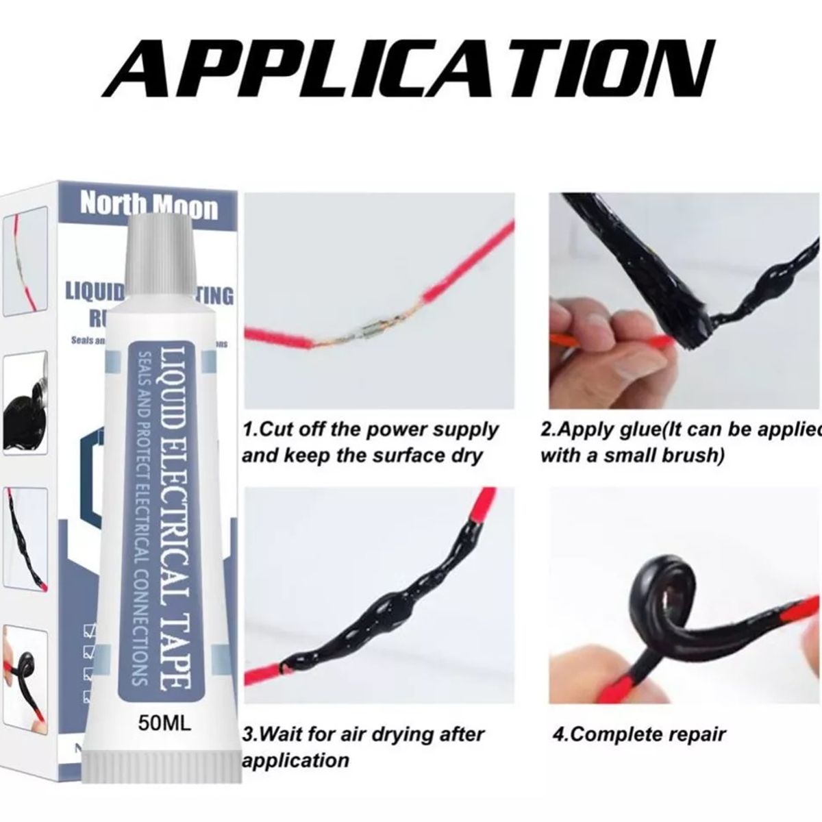 GENERICO - Huincha Aisladora Liquida 50 ml Secado Rápido Negra