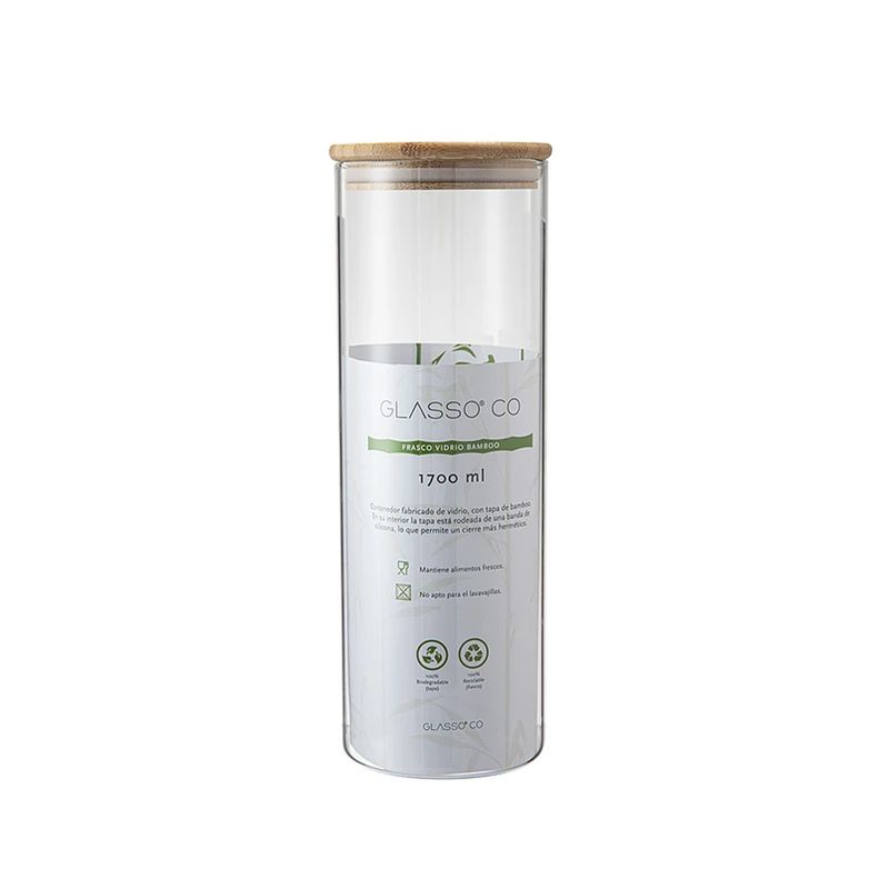 GENERICO - Contenedor Bamboo 1700ml Eco Glasso