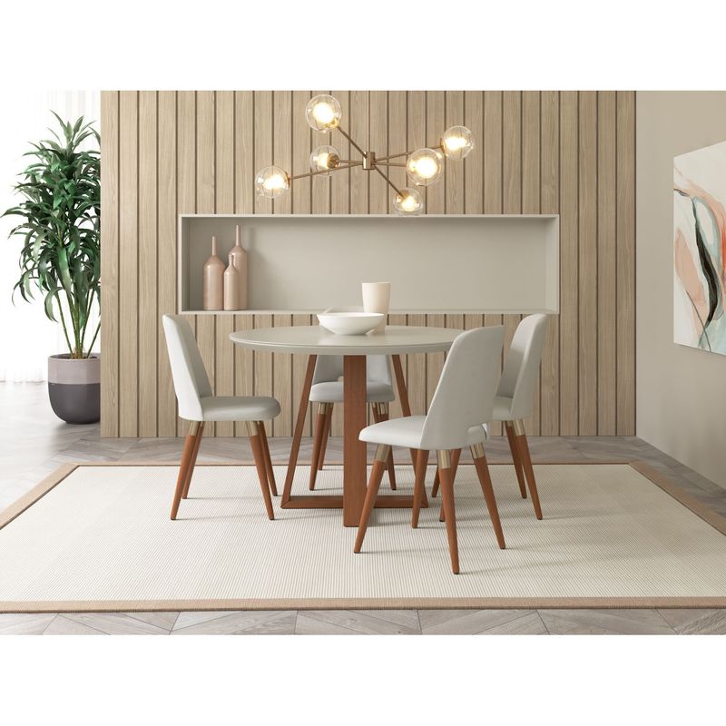 DECOCASA - Juego de Comedor 4 Puestos Kari