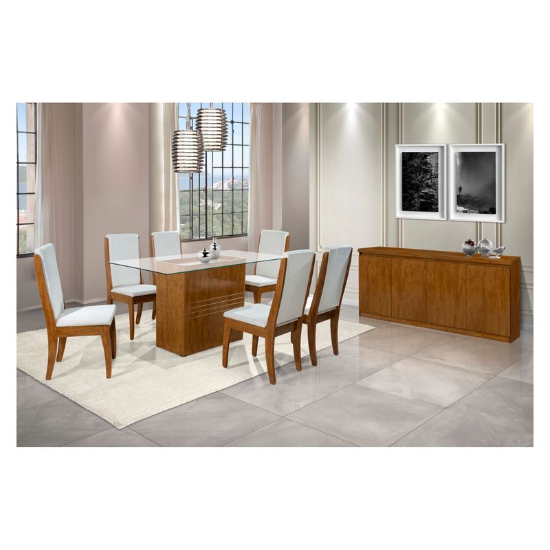 DECOCASA - Juego de Comedor 6 Sillas Vitale