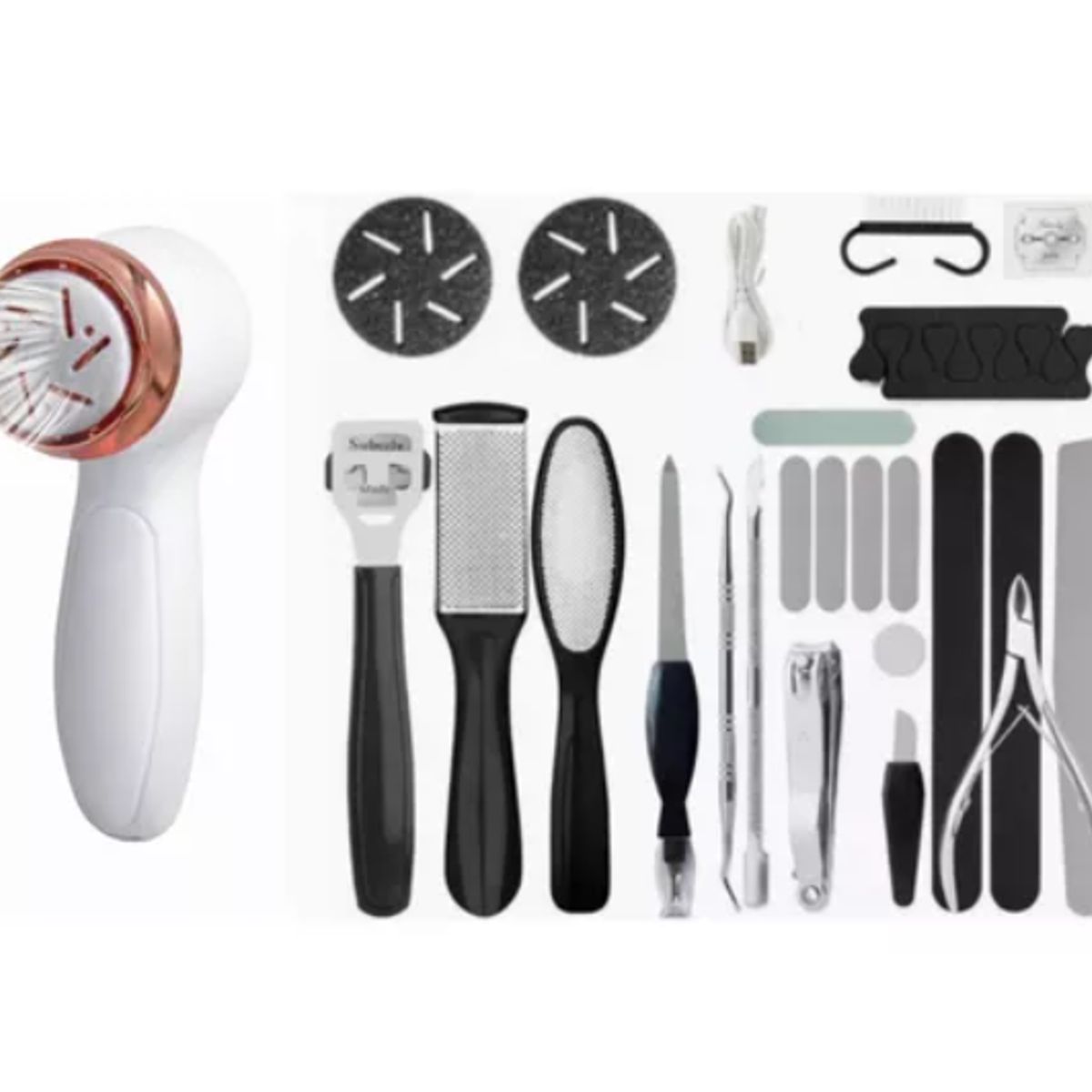 GENERICO - Removedor De Callos Eléctrico Para Pies Con Vacío 30 Piezas BLANCO