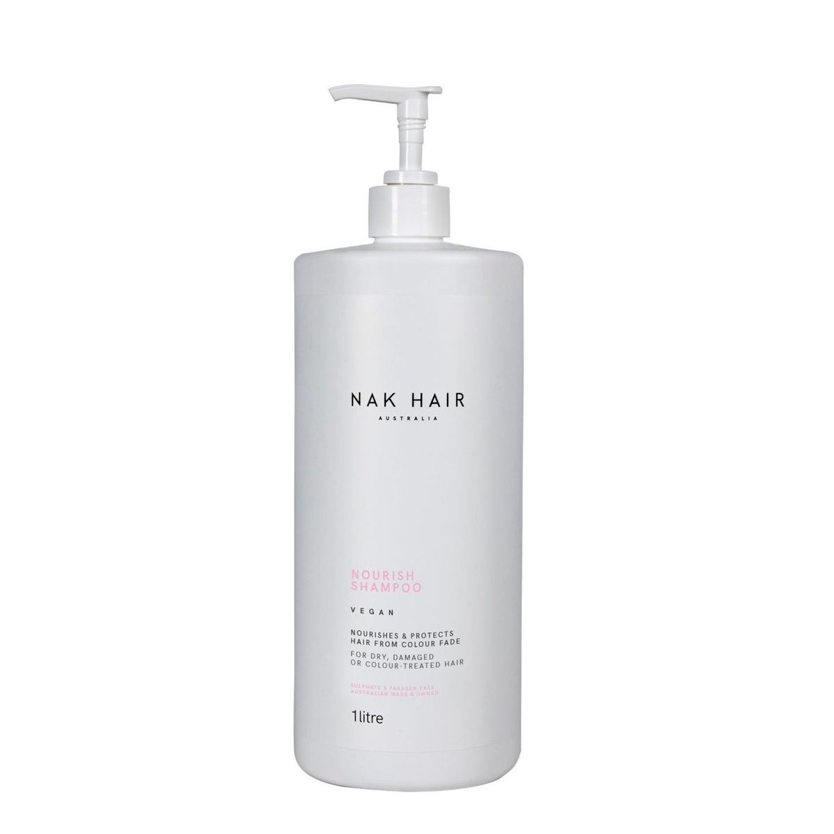 NAK HAIR AUSTRALIA - Shampoo Nourish 1Lt Nak Hair Australia