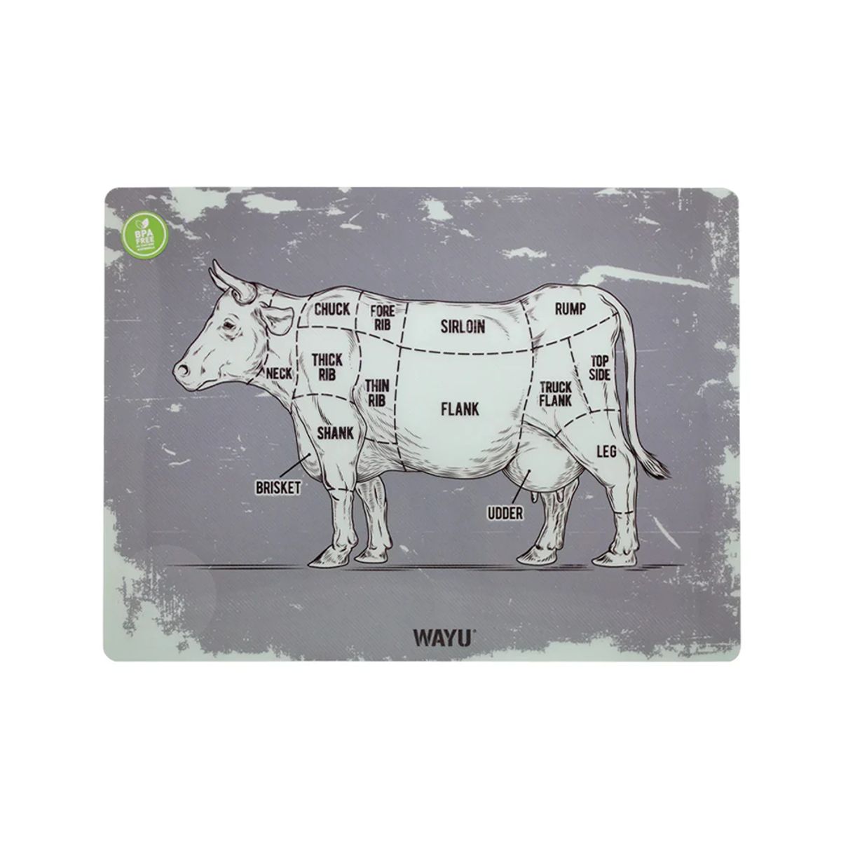 WAYU - Set 6 Individuales Wayu Cocina Mesa Mantel Sobremesa Pvc Color Negro